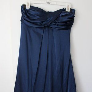 🌊90s midnight blue satin cocktail dress 🌊